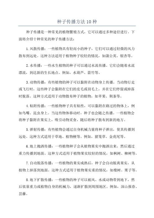 种子传播方法10种