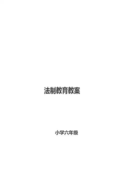 小学六年级法制教育教案