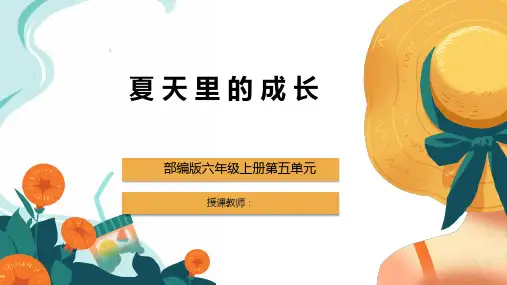 部编版六年级语文上册16《夏天里的成长》课件(共16张PPT)
