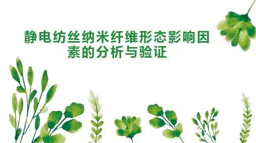 静电纺丝纳米纤维形态影响因素的分析与验证