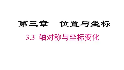 北师大版八年级数学上册第3章 位置与坐标  轴对称与坐标变化