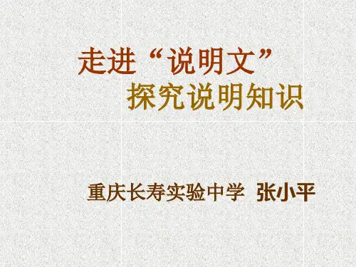 说明文知识讲座