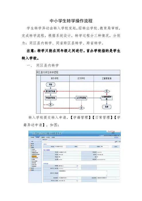 中小学生转学操作流程