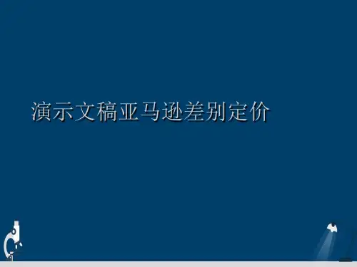 演示文稿亚马逊差别定价