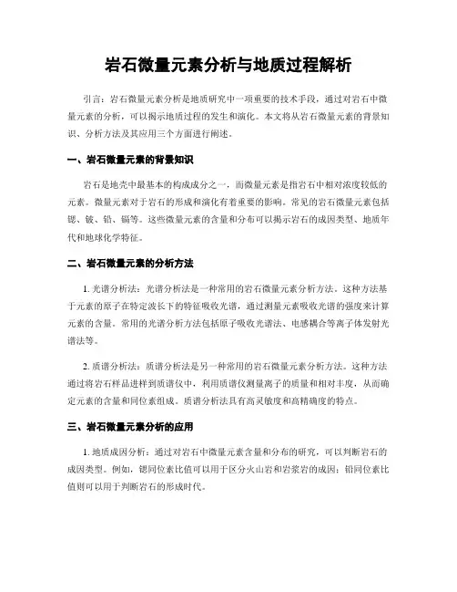 岩石微量元素分析与地质过程解析