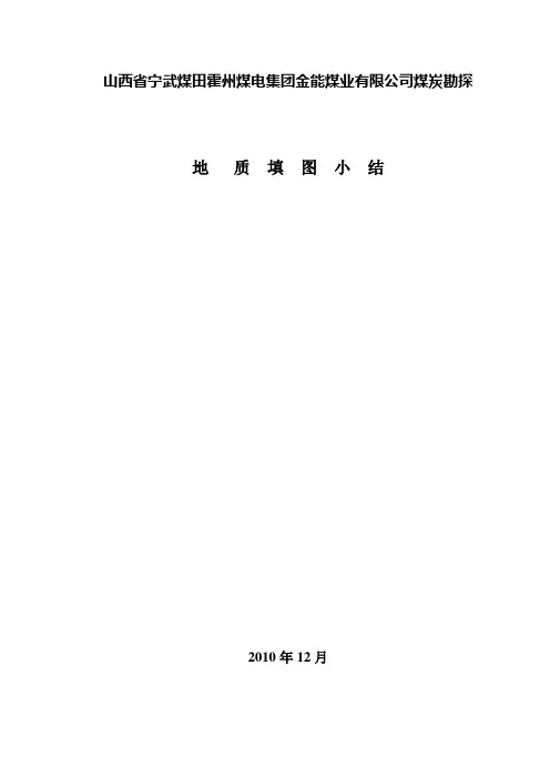 地质填图小结