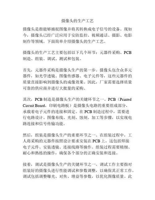 摄像头的生产工艺
