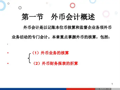 04532财务会计专题课件 第1章 外币