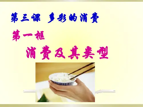 政治必修一第一单元第三课《多彩的消费》