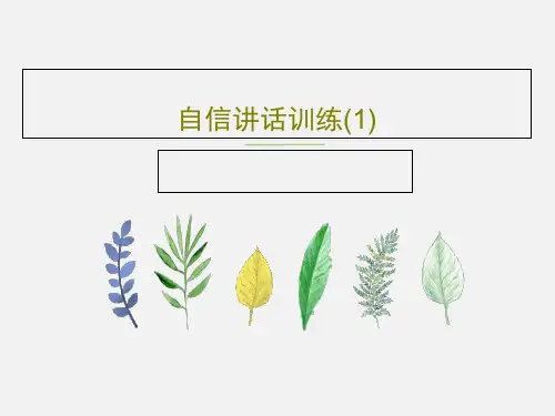 自信讲话训练(1)共53页PPT