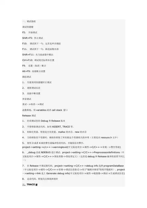 VC++6.0调试方法大全