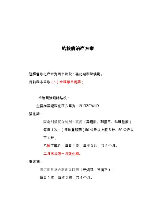 结核病治疗方案