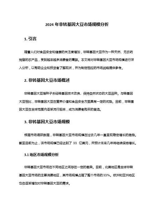 2024年非转基因大豆市场规模分析