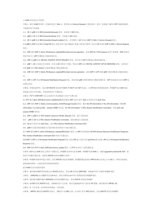 VONR信令流程