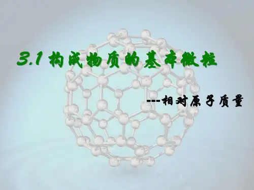 3.1  构成物质的基本微粒(相对原子质量)-沪教版化学九年级上册课件