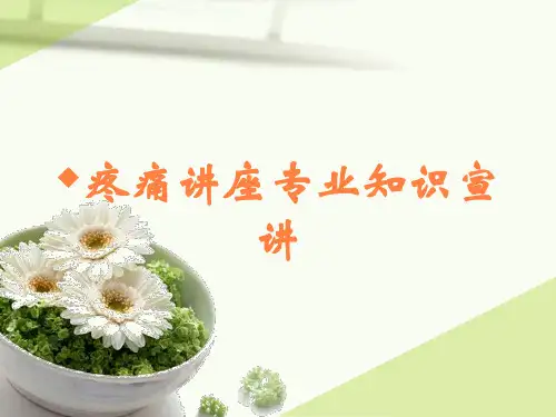 疼痛讲座专业知识宣讲