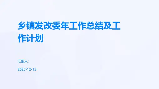 乡镇发改委年工作总结及工作计划