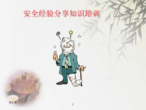 中石油安全经验分享ppt课件