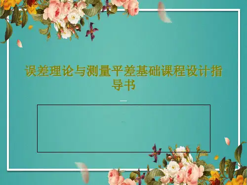 误差理论与测量平差基础课程设计指导书共21页
