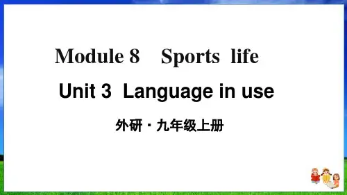 外研版英语九年级上册Module 8 Unit 3精品课件