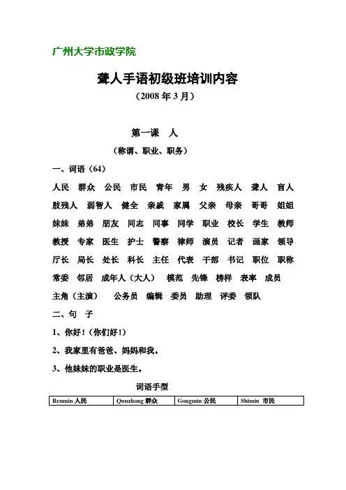 中国手语 学习