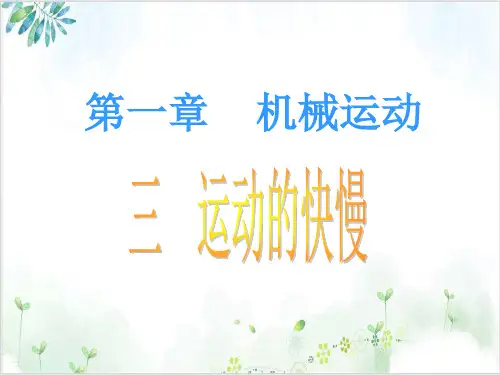 [人教版]《运动的快慢》经典课件1