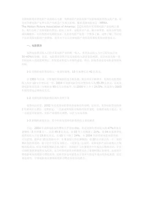 解析美国电影产业