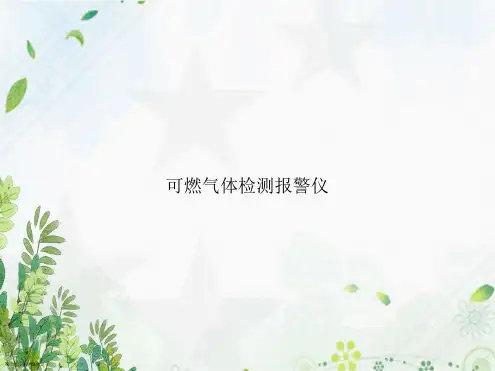 可燃气体检测报警仪讲课文档