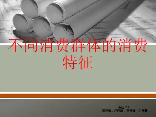 不同消费群体的消费特征解剖