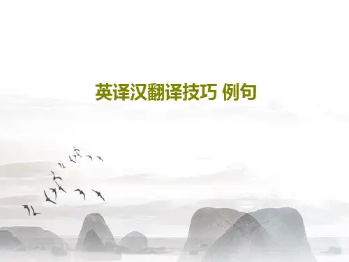 英译汉翻译技巧 例句共62页文档