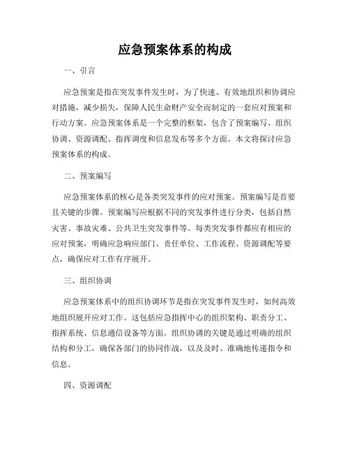应急预案体系的构成