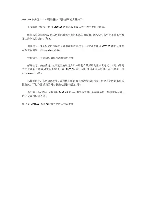 matlabask调制解调
