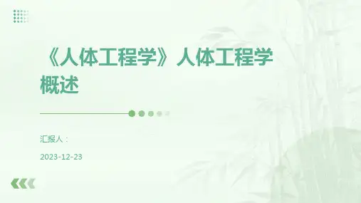 《人体工程学》人体工程学概述