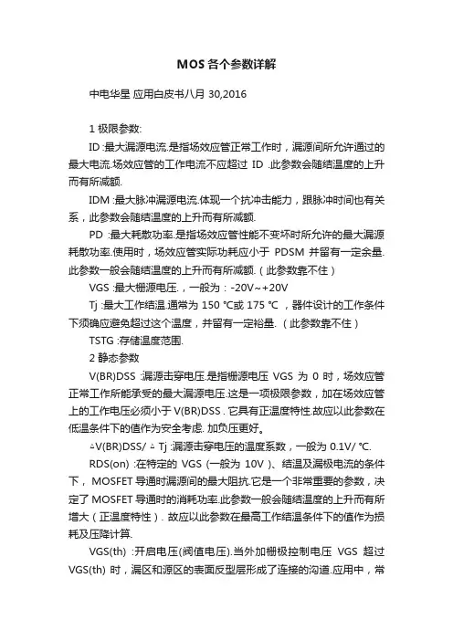 MOS各个参数详解