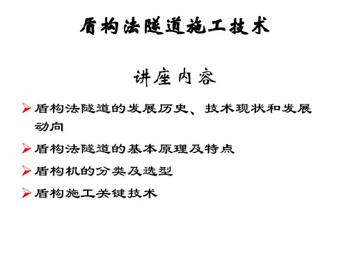 盾构法施工(新手能看懂)(ppt文档)