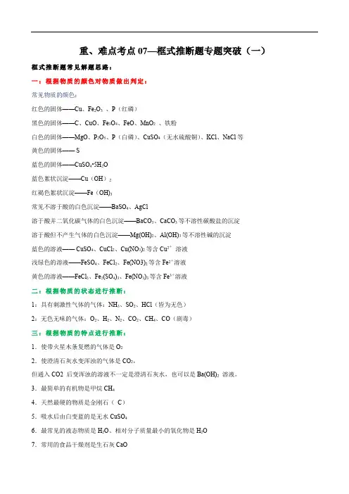 重难点考点07—框式推断题专题突破(一)(解析版)