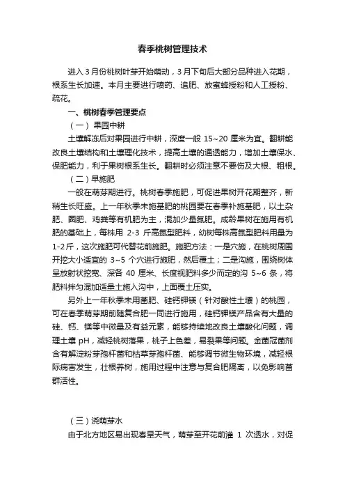 春季桃树管理技术