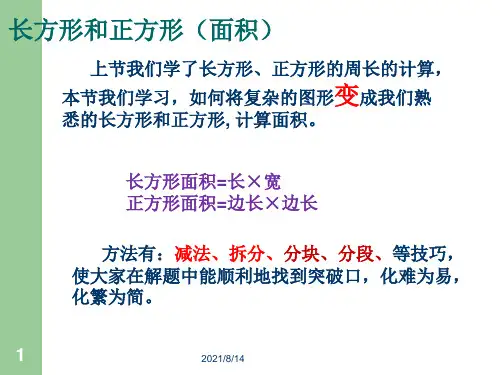 奥数四年级—长方形和正方形面积