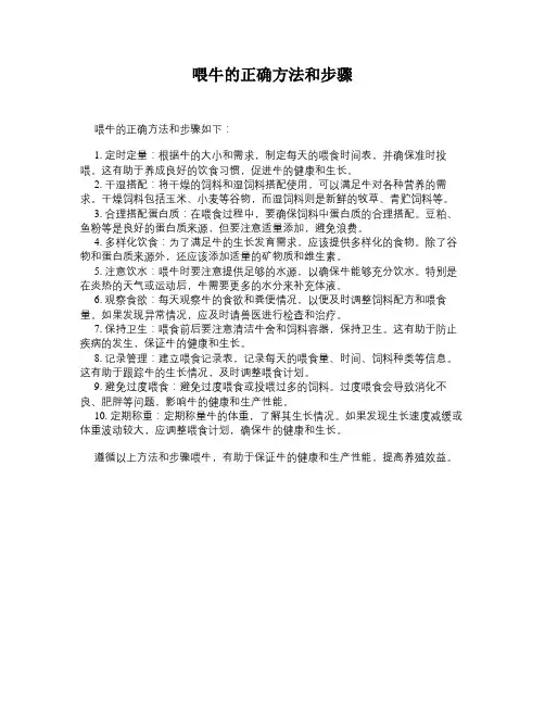 喂牛的正确方法和步骤