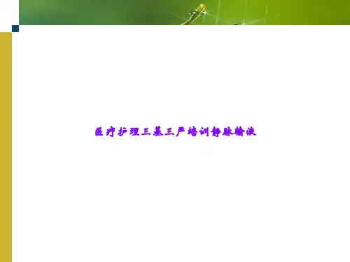 医疗护理三基三严培训静脉输液