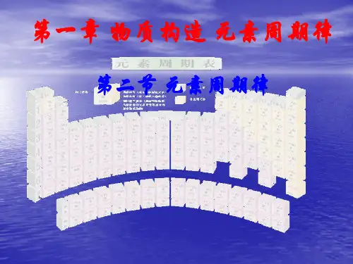 高中化学必修二第二节《元素周期律》1省名师优质课赛课获奖课件市赛课一等奖课件