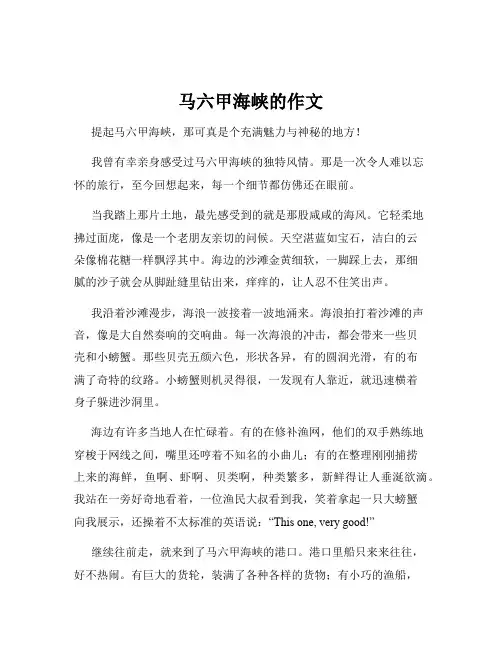 马六甲海峡的作文