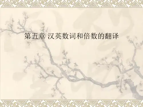 第五章 汉英倍数的翻译