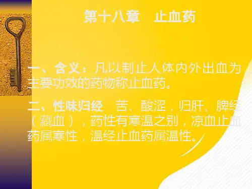 止血药优秀PPT资料