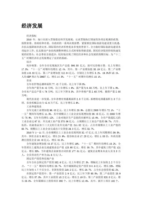 【城市生活指南走进海口】经济发展