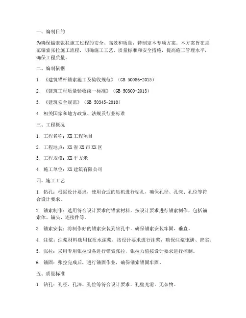 锚索张拉专项方案