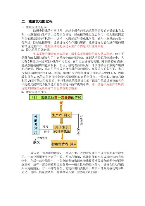 生态系统的能量流动