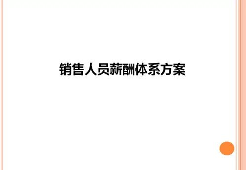销售人员薪酬体系方案