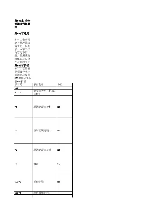 2018年工程量清单计量规范