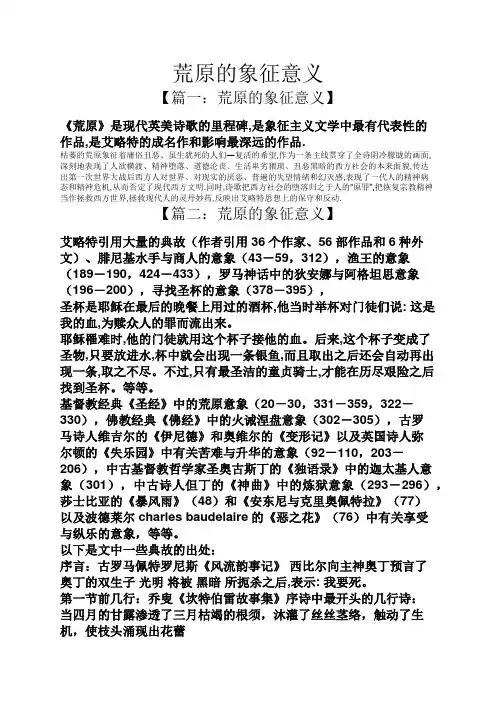 荒原的象征意义